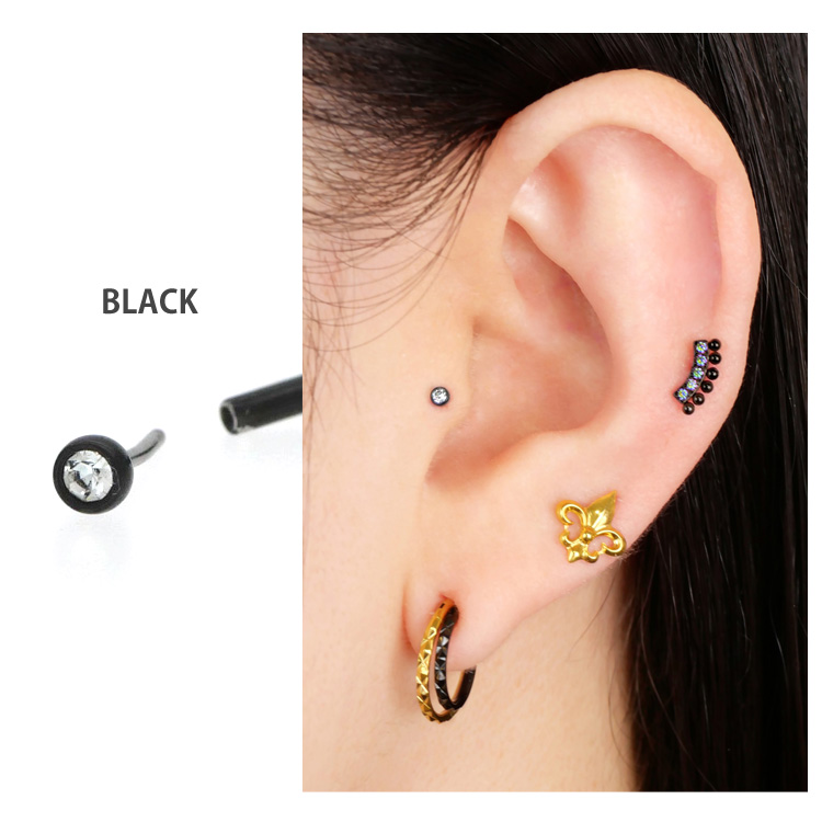 プッシュピン構造 説明 ネジ不要ピアス 簡単装着